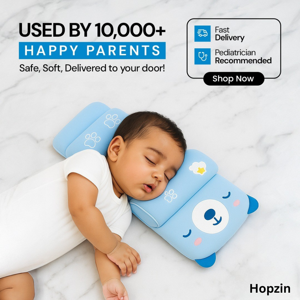 Hopzin Baby Shaping Head Support Pillow - Assorted Colour