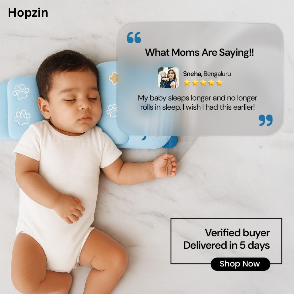Hopzin Baby Shaping Head Support Pillow - Assorted Colour